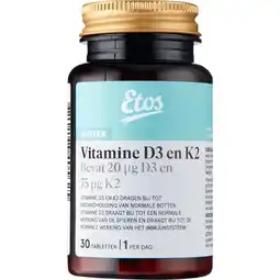 Etos Etos Vitamine K2 en D3 30 tabletten aanbieding