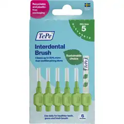 Etos TePe Interdentale Ragers Original GroenISO maat 5 – 0,8 mm (6 stuks) aanbieding