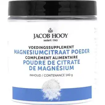 Etos Jacob Hooy Magnesiumcitraat Poeder 140 GR aanbieding