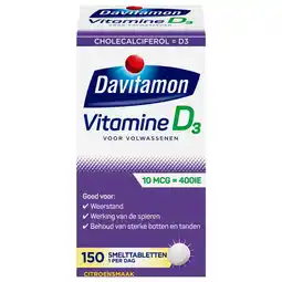 Etos Davitamon Vitamine D Smelttabletten 150 stuks aanbieding