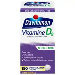 Etos Davitamon Vitamine D Smelttabletten 150 stuks aanbieding