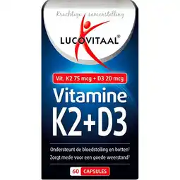 Etos Lucovitaal K2 75mcg + D3 20mcg 1 a day 60 Stuks aanbieding
