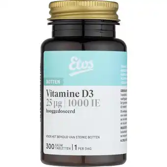 Etos Etos Vitamine D3 25µg 1000 IE Hooggedoseerd Kauwtabletten 300 stuks aanbieding
