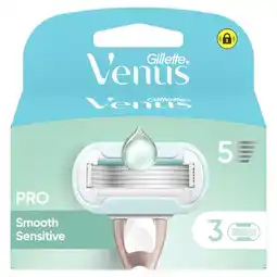 Etos Gillette Venus Deluxe Smooth Sensitive Navulmesjes 3 Stuks aanbieding