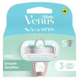 Etos Gillette Venus Deluxe Smooth Sensitive Navulmesjes 3 Stuks aanbieding