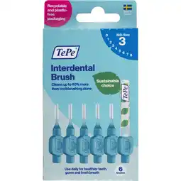 Etos TePe Interdentale Ragers Original BlauwISO maat 3 – 0,6 mm (6 stuks) aanbieding
