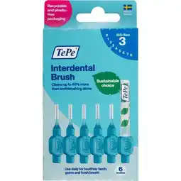 Etos TePe Interdentale Ragers Original BlauwISO maat 3 – 0,6 mm (6 stuks) aanbieding