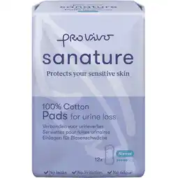 Etos Sanature Pro Vivo 100% Katoenen Incontinentieverband Normaal 12 stuks aanbieding