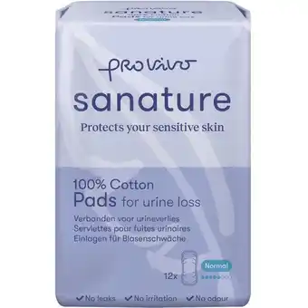 Etos Sanature Pro Vivo 100% Katoenen Incontinentieverband Normaal 12 stuks aanbieding