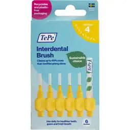 Etos TePe Interdentale Ragers Original GeelISO maat 4 – 0,7 mm (6 stuks) aanbieding