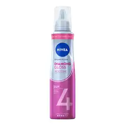 Etos NIVEA Diamond Gloss Care Styling Mousse Extra Sterk 150 ML aanbieding