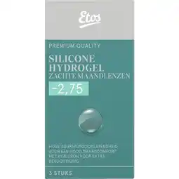 Etos Etos Silicone Hydrogel Zachte Maandlenzen -2.75 3st aanbieding