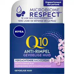 Etos NIVEA Q10 Power Anti-Rimpel Sensitive Nachtcrème 50 ML aanbieding