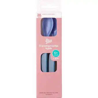 Etos Etos Warmtegevoelige Lepels Blauw 2 Stuks aanbieding