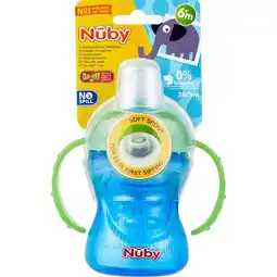 Etos Nûby Super Sprout Antilek Drinkbeker Blauw 6+ m 240 ML aanbieding