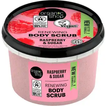 Etos Organic Shop Raspberry Bodyscrub 250 ML aanbieding