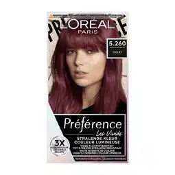 Etos L'Oréal Paris Preference Vivids Permanente Haarverf 5.260 Violet Ipanema aanbieding