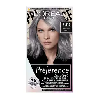 Etos L'Oréal Paris Préférence Vivids Permanente Haarverf 9.11 Smokey Grey aanbieding
