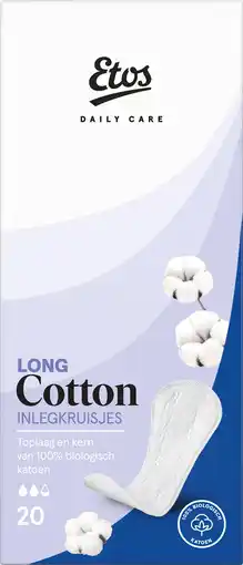 Etos Etos Pure & Organic Long Inlegkruisjes 20 stuks aanbieding