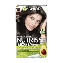 Etos Garnier Nutrisse Crème Permanente Haarverf 3 Donkerbruin aanbieding