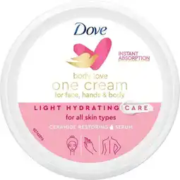 Etos Dove Body Love Light Hydration One Crème 250 ML aanbieding