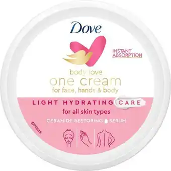 Etos Dove Body Love Light Hydration One Crème 250 ML aanbieding