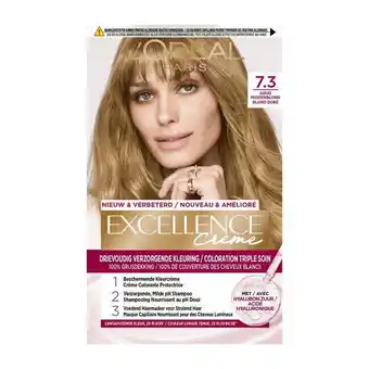 Etos L'Oréal Paris Excellence Crème Verzorgende Crèmekleuring 7.3 Goudblond aanbieding