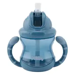 Etos Nuby Flip-It Antilekbeker Handvaten Blauw 12 Maanden aanbieding