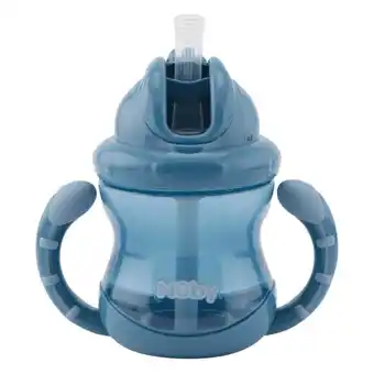 Etos Nuby Flip-It Antilekbeker Handvaten Blauw 12 Maanden aanbieding