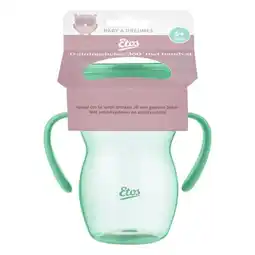 Etos Etos 360° Trainingsbeker met handvaten groen 270 ML aanbieding