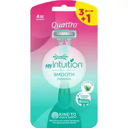 Etos Wilkinson QUATTRO myIntuition disposables Smooth Sensitive 3+1 aanbieding