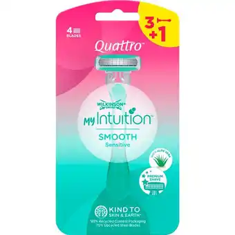 Etos Wilkinson QUATTRO myIntuition disposables Smooth Sensitive 3+1 aanbieding