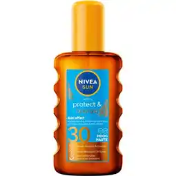 Etos NIVEA SUN Zonnebrand Protect & Bronze Olie Spray SPF 30 200 ML aanbieding
