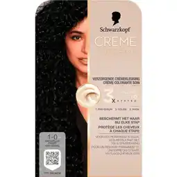 Etos Schwarzkopf Creme Supreme Haarkleuring 1-0 Natuurlijk Zwart aanbieding