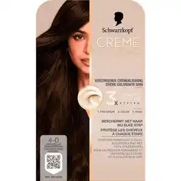 Etos Schwarzkopf Creme Supreme Haarkleuring 4-0 Natuurlijk Donkerbruin aanbieding