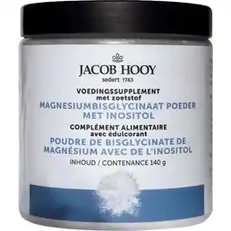 Etos Jacob Hooy Magnesium Bisglycinaat Poeder 140 GR aanbieding