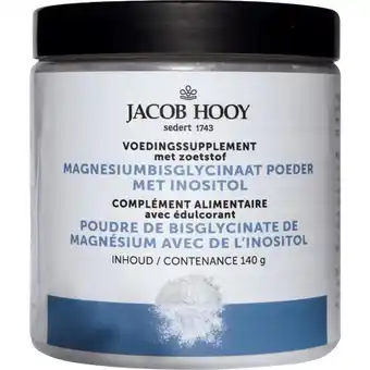 Etos Jacob Hooy Magnesium Bisglycinaat Poeder 140 GR aanbieding
