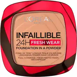 Etos L'Oréal Paris Infaillible 24H Fresh Wear Foundation in a Powder 220 Sand aanbieding
