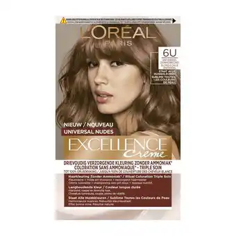 Etos L'Oréal Paris Excellence Universal Nudes Permanente Haarverf 6U Donkerblond aanbieding
