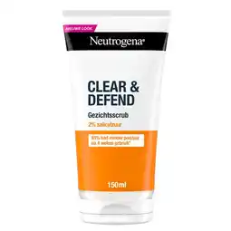 Etos Neutrogena Clear & Defend Face Scrub Met 2% Salicylic Acid 150 ML aanbieding