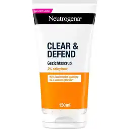 Etos Neutrogena Clear & Defend Face Scrub Met 2% Salicylic Acid 150 ML aanbieding