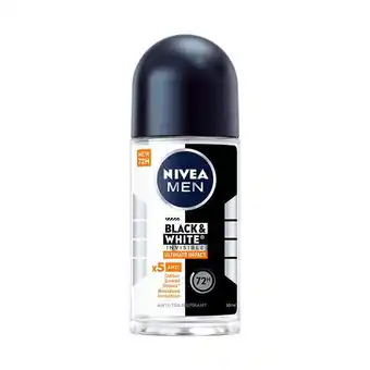 Etos NIVEA MEN Black & White Ultimate Impact Deodorant Roller 50 ML aanbieding