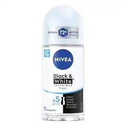 Etos NIVEA Black & White Invisible Pure Deodorant Roller 50 ML aanbieding