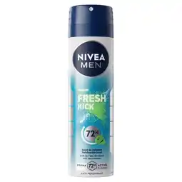 Etos NIVEA MEN Fresh Kick Deodorant Spray 150 ML aanbieding