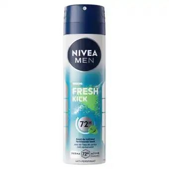 Etos NIVEA MEN Fresh Kick Deodorant Spray 150 ML aanbieding