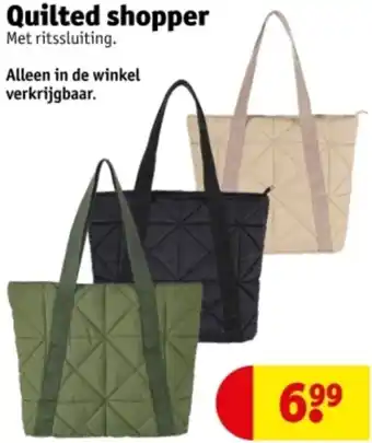 Kruidvat Quilted shopper aanbieding