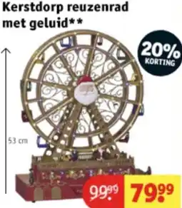 Kruidvat Kerstdorp reuzenrad met geluid aanbieding