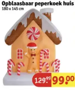 Kruidvat Opblaasbaar peperkoek huis aanbieding