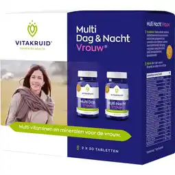 Etos Vitakruid Multi Dag & Nacht Vrouw - 2 x 30 tabletten aanbieding