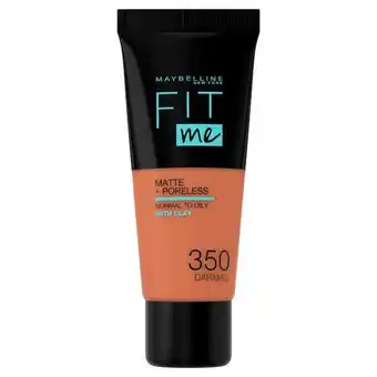 Etos Maybelline New York Fit me Matte + Poreless Foundation 350 Caramel 30 ML aanbieding